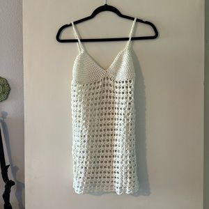 White crochet festival dress